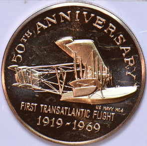 1919 First Transatlantic Flight 50th Anniversary Coin-Medal 292803 combine shi