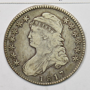 1817 Capped Bust Half Dollar 90% silver Original Ch VF U0292