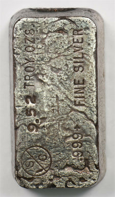 1970 's Silver Bar S/C poured silver bar 9.52oz troy 999 fine vintage BU0703 co