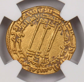 AL-RASHID 170 ~193 AH Abbasid dinar gold NGC AU Cleaned NG1026 combine shipping