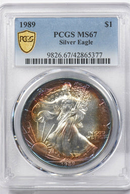 1989 Dollar silver PCGS MS67 Silver Eagle PC1208 combine shipping