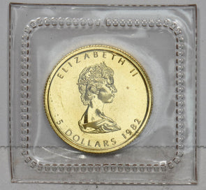 1982 Gold Canada Maple Leaf 1/10 oz $5 (Sealed) GEM Bu GL0306