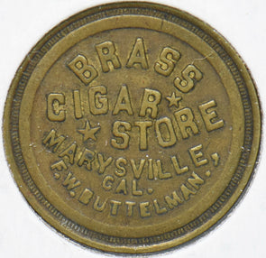 Marysville, CA 5 Cents Token Brass Cigar 293139 combine shipping