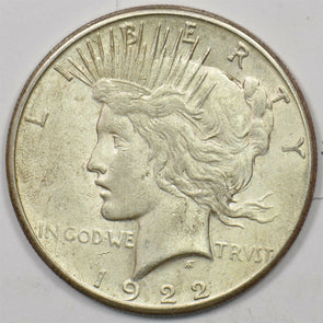 1922-S Peace Dollar Silver AU+ U0275