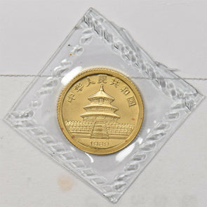 China 1989 5 Yuan gold 1/20 oz Gold Panda sealed in mint plastic GL0219 combine