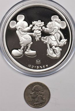 1988 Proof Disney Mickey Mouse "Yours Forever" 5oz pure silver BU0747 combine