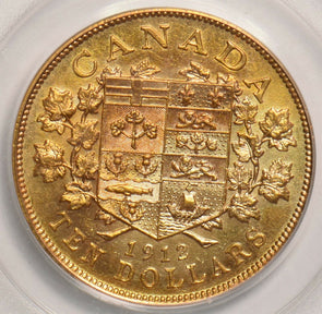 Canada 1912 $10 gold PCGS AU58 PC1175 combine shipping