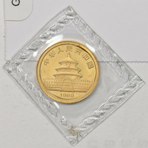 China 1989 5 Yuan gold 1/20 oz Gold Panda sealed in mint plastic GL0222 combine