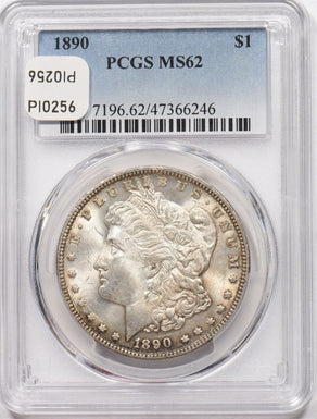 1890 Morgan Dollar Silver Stunning Toning PCGS MS62 PI0256