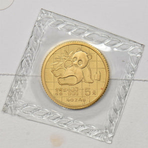 China 1989 5 Yuan gold 1/20 oz Gold Panda sealed in mint plastic GL0223 combine