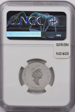 Canada 2000 25 Cents Silver NGC Proof 70 Ultra Cameo Harmony Perfect 70 NG1600 c