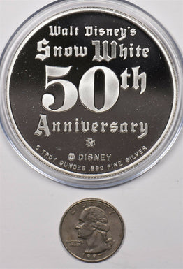 1987 Proof Grumpy Disney Snow White 50th Anniv 5oz pure silver BU0740 combine