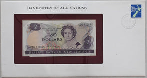 New Zealand 1983 2 Dollars Bank notes of all nations. 24 Cents stamp RC0560 Bird