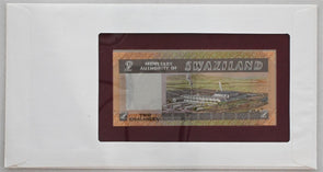 Swaziland 1983 2 Emalangeni Bank notes of all nations. 5 Cents stamp RC0553 comb