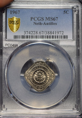 Netherlands Antilles 1967 5 Cents PCGS MS67 PC0498 combine shipping