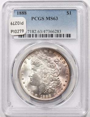 1888 Morgan Dollar SilverStunning Toning PCGS MS63 PI0279