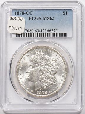 1878-CC Morgan Dollar Silver PCGS MS63 PC1570